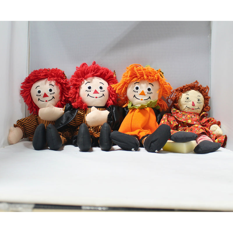 Lot of 4: Raggedy Ann Dolls, Halloween - Main Image