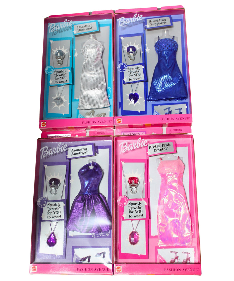 Lot of 4: Barbie Fashion Avenue Clothes, Jewel Sparkle