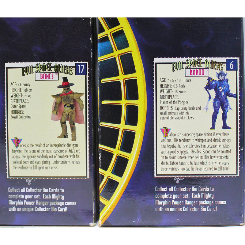Lot of 2: Power Rangers Evil Space Aliens, Baboo and Bones