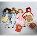 Lot of 4: Fairytale Dolls, Mary, Red Riding Hood, Goldilocks, and Alice