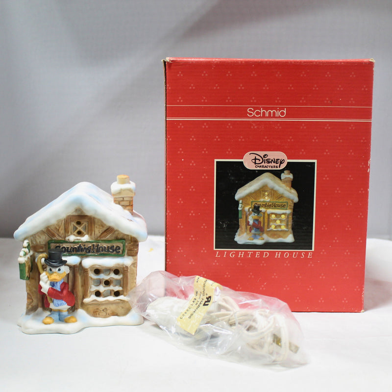 Schmid Scrooge McDuck Christmas Carol Lighted House