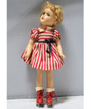 Lot of 2: Vintage Dolls, Red & White with Roller Skates, White Lacy Dress