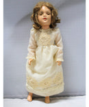Lot of 2: Vintage Dolls, Red & White with Roller Skates, White Lacy Dress
