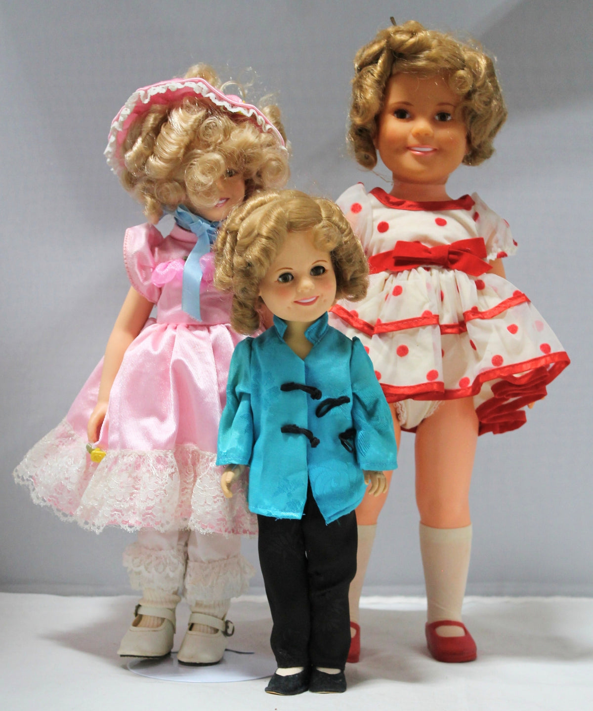 Lot of 3: Danbury Mint and Ideal Shirley Temple Dolls, 1982/1972 Lot of 3: Danbury Mint and Ideal Shirley Temple Dolls, 1982/1972