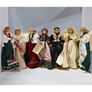 Lot of 7: Pine Baroness Wood Dolls, Christmas Dolls
