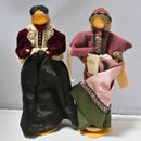 Lot of 7: Pine Baroness Wood Dolls, Christmas Dolls