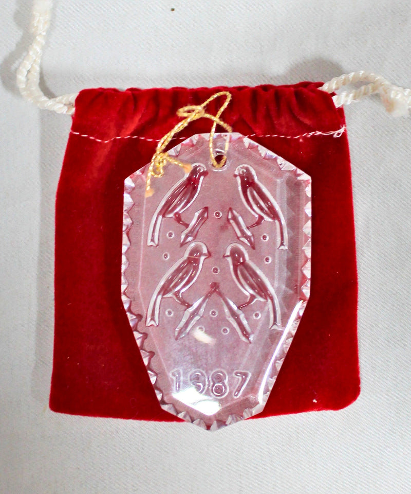 Lot of 3: Waterford 12 Days of Christmas Ornaments - 1987, 1988, 1989