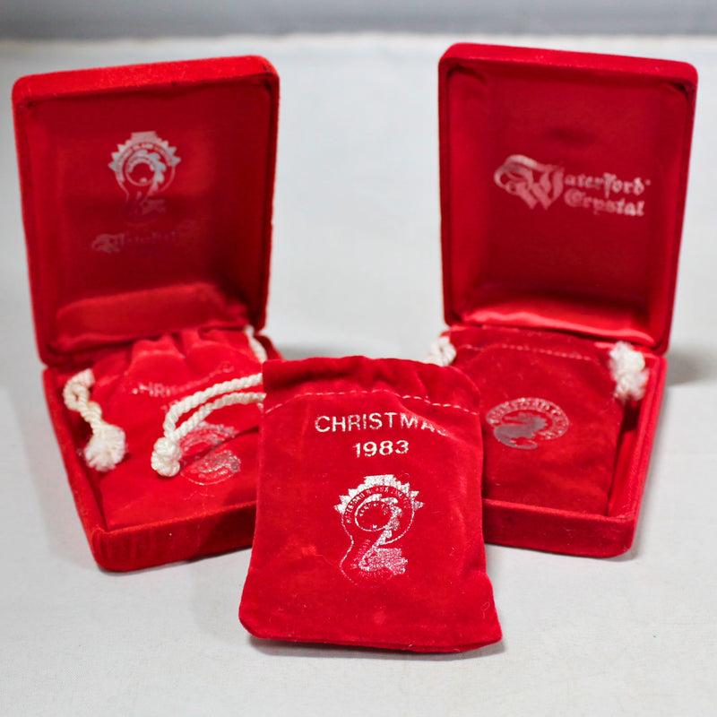Lot of 3: Waterford Christmas Ornaments - 1981, 1983, 1983