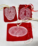 Lot of 3: Waterford Christmas Ornaments - 1994, 1995, 1997