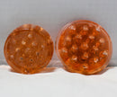 Lot of 2: Rose Gold Glass Flower Frogs