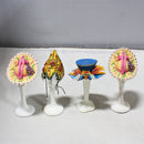 Lot of 21: Willow Hall Original Doll Hats, Purses, and Stands.