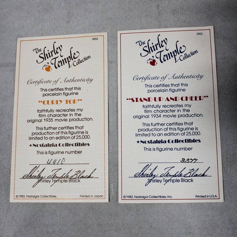 Lot of 2: Nostalgia Collectibles, Shirley Temple Collection Dolls