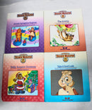 Lot of 5: Teddy Ruxpin Bear with Built in Cassette Player and 4 Books