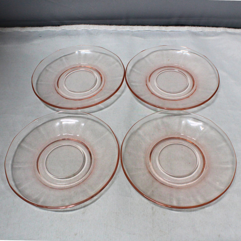 Lot of 8: Rosegold Glass Plate Set