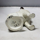 Textured Porcelain Dog Figurine