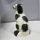 Black Spotted Porcelain Dog Figurine