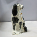 Black Spotted Porcelain Dog Figurine