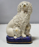 Staffordshire Poodle Dog Figurine Crazed