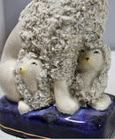 Staffordshire Poodle Dog Figurine Crazed