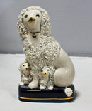 Staffordshire Poodle Dog Figurine Crazed