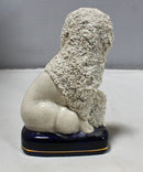 Staffordshire Poodle Dog Figurine Crazed