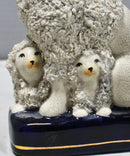 Staffordshire Poodle Dog Figurine Crazed