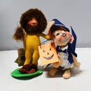 Lot of 2: Annalee Mobilitee Dolls, Spring Boy Bunny and Lion Kid