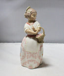 Zaphir Pocelain Girl With Flower Basket Figurine