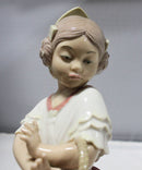 Zaphir Pocelain Girl With Flower Basket Figurine