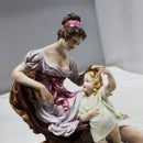 Rare Capodimonte Figurine, Mother with Daughter
