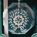 Swarovski, The Giftware Suite, 1988 Holiday Etching, Peace Ornament