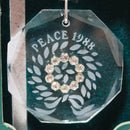Swarovski, The Giftware Suite, 1988 Holiday Etching, Peace Ornament