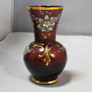 Lot of 2: Czech Bohemian Floral Vases