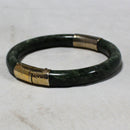 Chinese Jade Hinged Bangle Bracelet