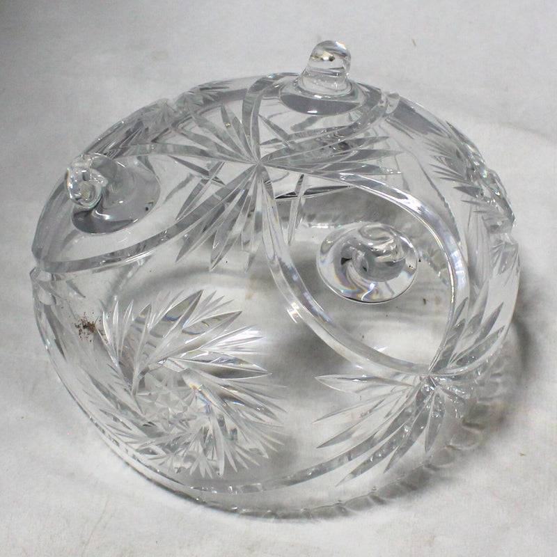 Crystal Pinwheel Footed Bowl