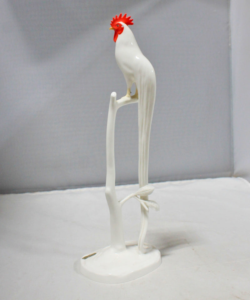 Noritake Onagadori Long Tailed Rooster Porcelain Statue