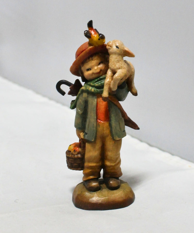 Lot of 3: ANRI Girl with Goose, Friendship, and Welcome Girl Figurines