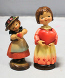 Lot of 2: ANRI Girls Holding Heart Figurines