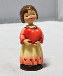 Lot of 2: ANRI Girls Holding Heart Figurines
