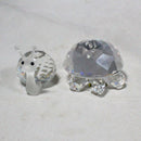 Lot of 2: Turtle & Snail Crystal Figurines - 010037 & 012725