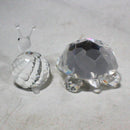 Lot of 2: Turtle & Snail Crystal Figurines - 010037 & 012725
