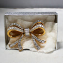 Swarovski Double Ribbon Bow, Pin/Brooch