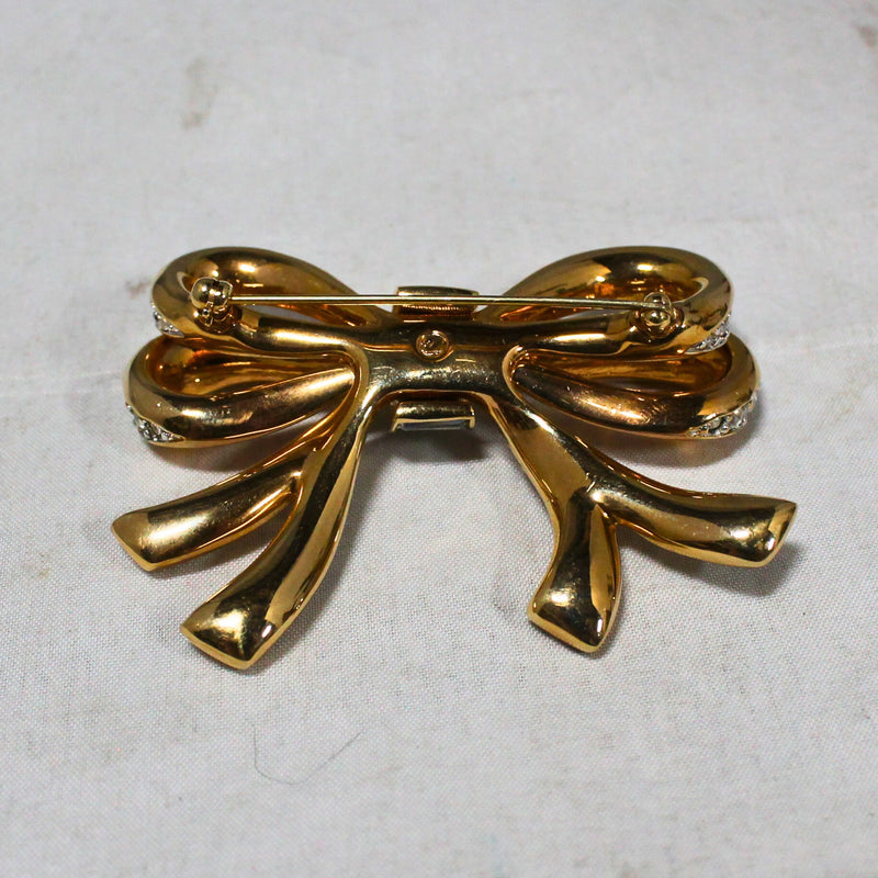 Swarovski Double Ribbon Bow, Pin/Brooch
