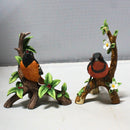 Lot of 2: Danbury Mint, the 12 Songbird Figurines Collection Bird Figurines