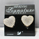 Lot of 3: Swarovski Hearts, Bows & SAL Octagon Earrings, Clip-Ons & Regular