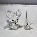 Lot of 2: Swarovski Crystal Mice Figurines