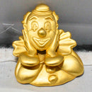 Lot of 2: Brass Pierrot Clown Head & JJ Gold Tone Clown Broach Pin