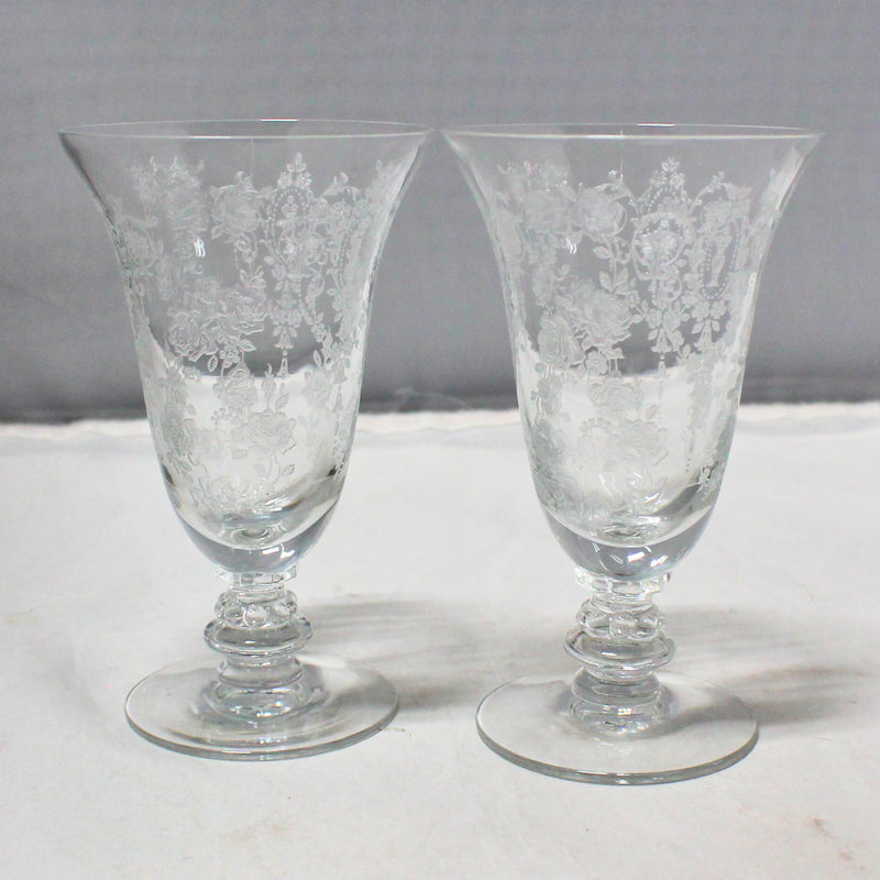 Lot of 6: Tiffin-Franciscan Cherokee Rose Glasses