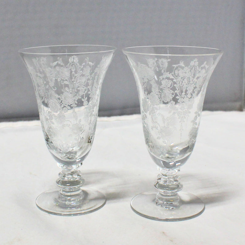 Lot of 6: Tiffin-Franciscan Cherokee Rose Glasses