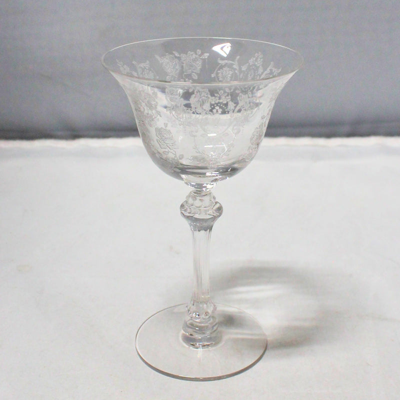 Lot of 4: Tiffin-Franciscan Cherokee Rose Cocktail Glasses